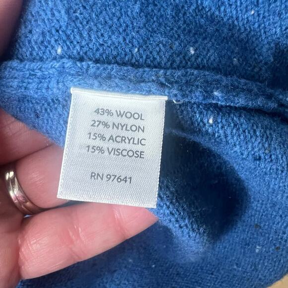 PureJill Blue Coatigan Cardigan Pocket Sweater Sz Medium Wool Blend Oversized - Picture 7 of 8